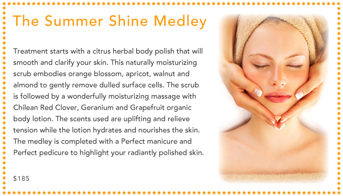 Summer Shine Medley - Experience a full body scrub, perfect for the summer.